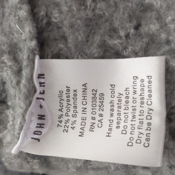 Anthropology Nwt John + Jenn Textured Gray Turtleneck Oversized Lagenlook Xs - Picture 6 of 6